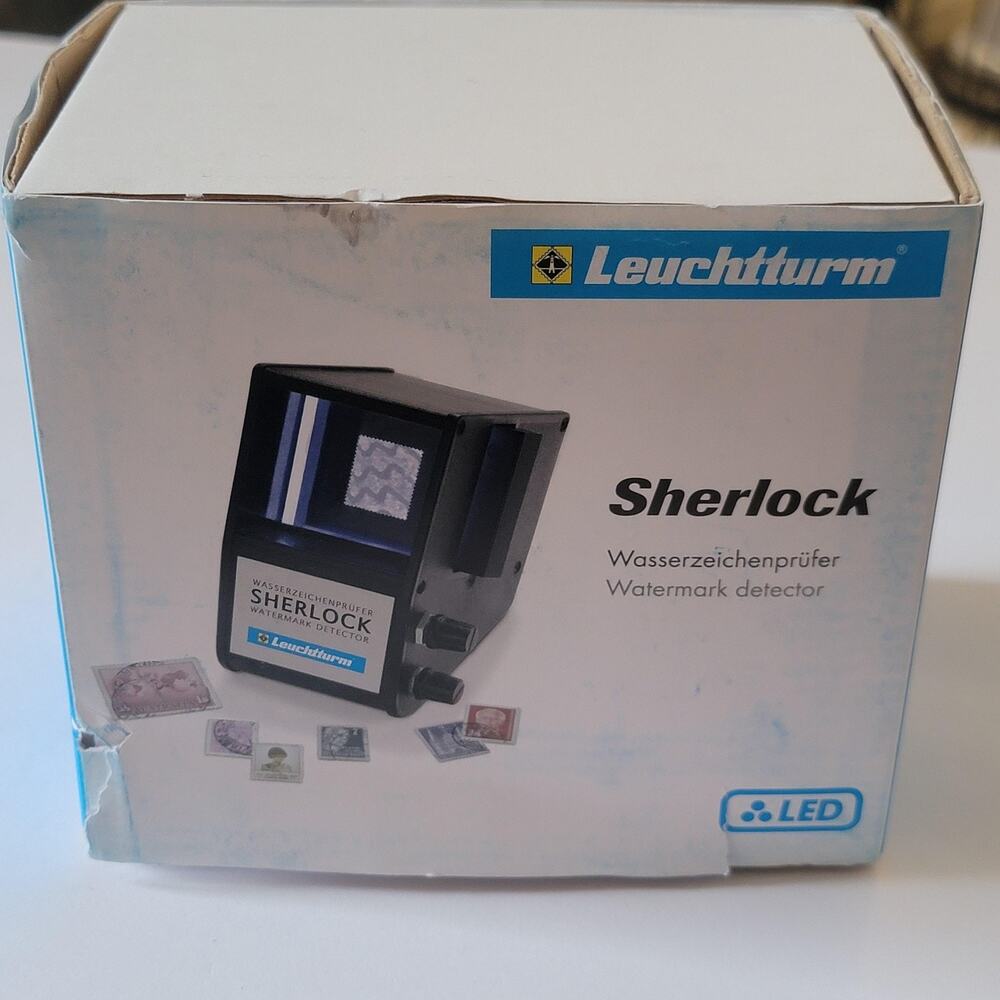 Lighthouse Sherlock LED Watermark Detector Stamp Collection Tool Boxed Philately